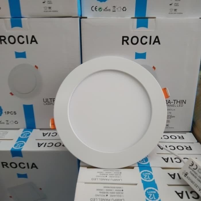 DownLight Panel LED 12w inbow Bulat Putih/CDL ROCIA Ultra thin 12 Watt