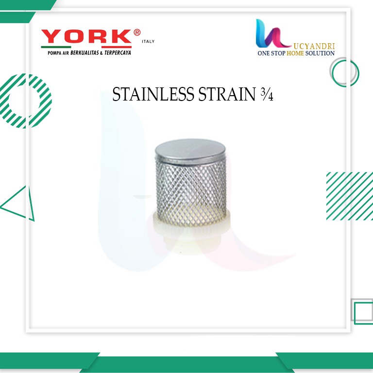 SARINGAN STAINLESS 1/2&quot;, 3/4&quot;, 1&quot; INC - STAINLESS STRAIN - JP