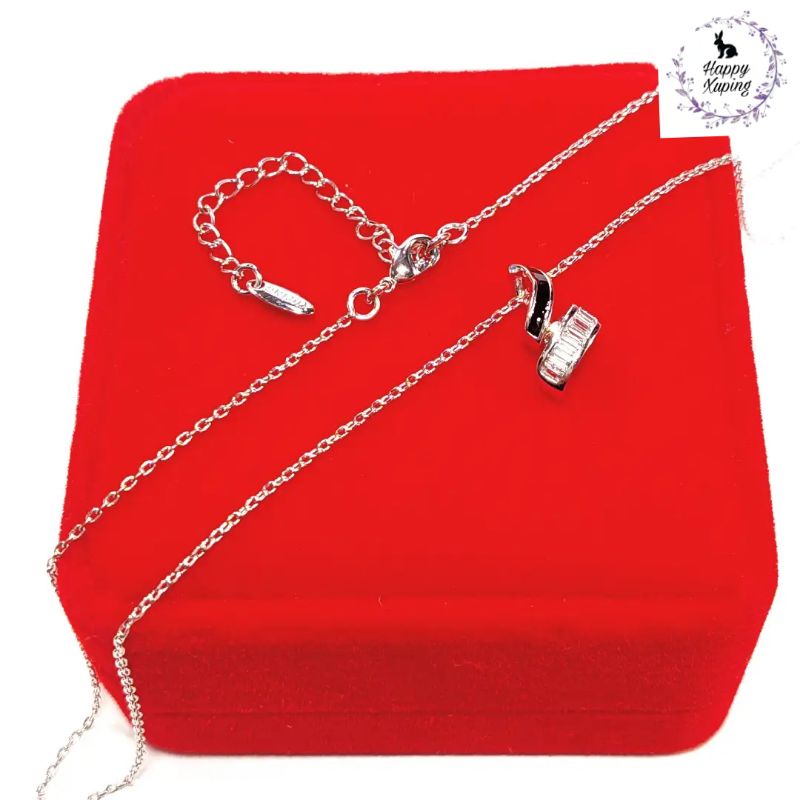 SET KALUNG XUPING ASLI TITANIUM FASHION KOREA LAPIS-EMAS MODEL KOYE LIONTIN LILIT MATA CRISTAL +CAT 