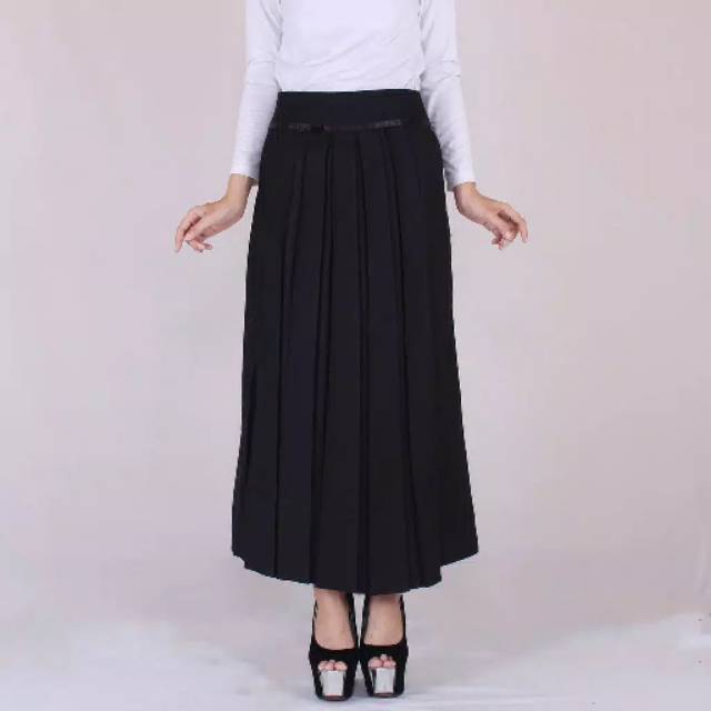 Rok plisket kerja wanita high quality skirt rok rempel resmi formal