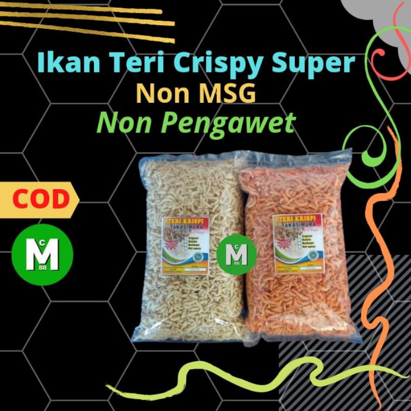 

ikan teri crispy super madura 250 gram original/balado/barbeque/pedas/jagung bakar | teri nasi | lauk kering sehat