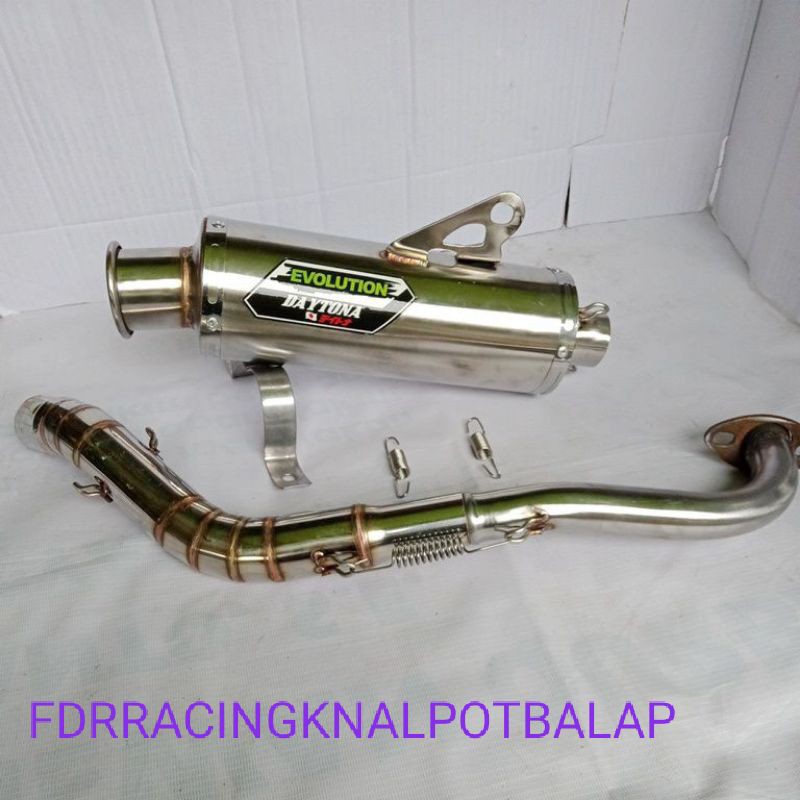 knalpot racing silincer evolution daytona terbaru untuk motor beat  vario110 karbu