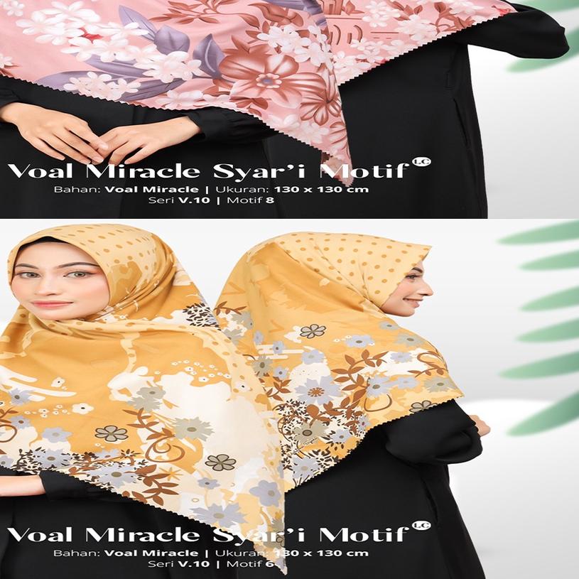 ● Umama Voal Miracle Syari Motif LC Grosir Jilbab Segi Empat Jumbo ♠