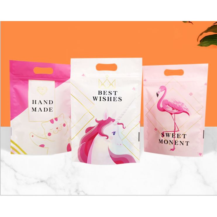 

Plastik Packaging Kue Permen Zip Lock Cat Unicorn Flamingo Fanta 14x21