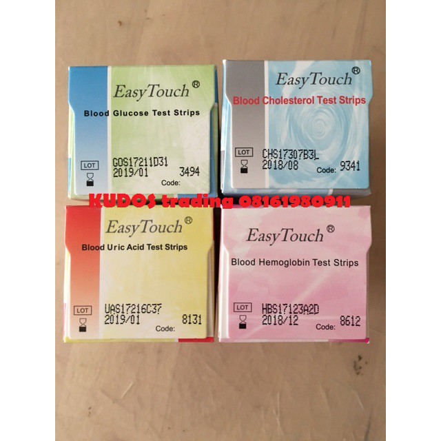 Strip GCU Easytouch Glukose Glukosa Gula Darah Kolesterol Asam Urat dan Hb Hemoglobin Easy Touch