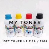 1 Set Serbuk Toner Compatible Printer 119a 150a 150nw MFP 178nw 279fnw w2090a 65gram CMYK