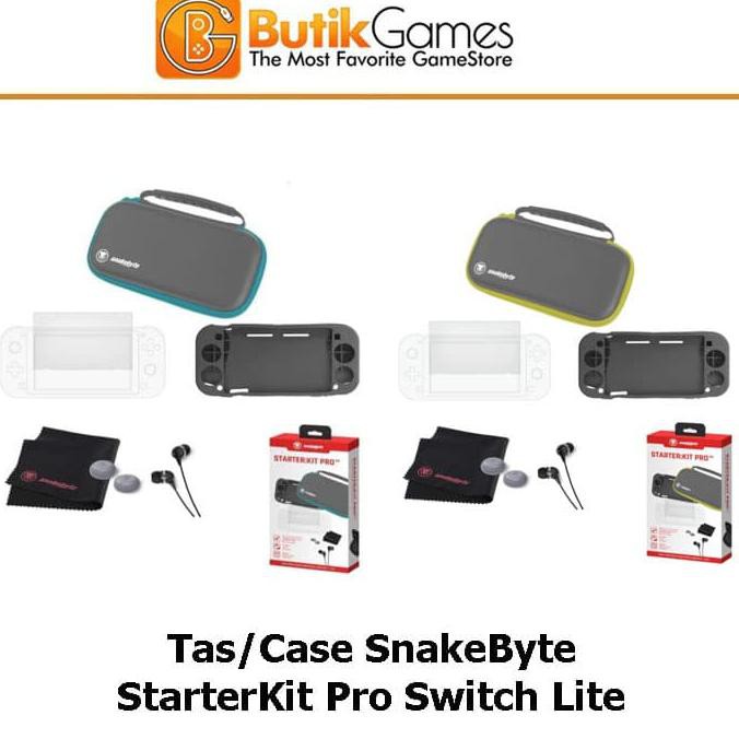 Tas Case Silicon Nintendo Switch Lite Snakebyte Starter Kit Pro - Hijau Lime