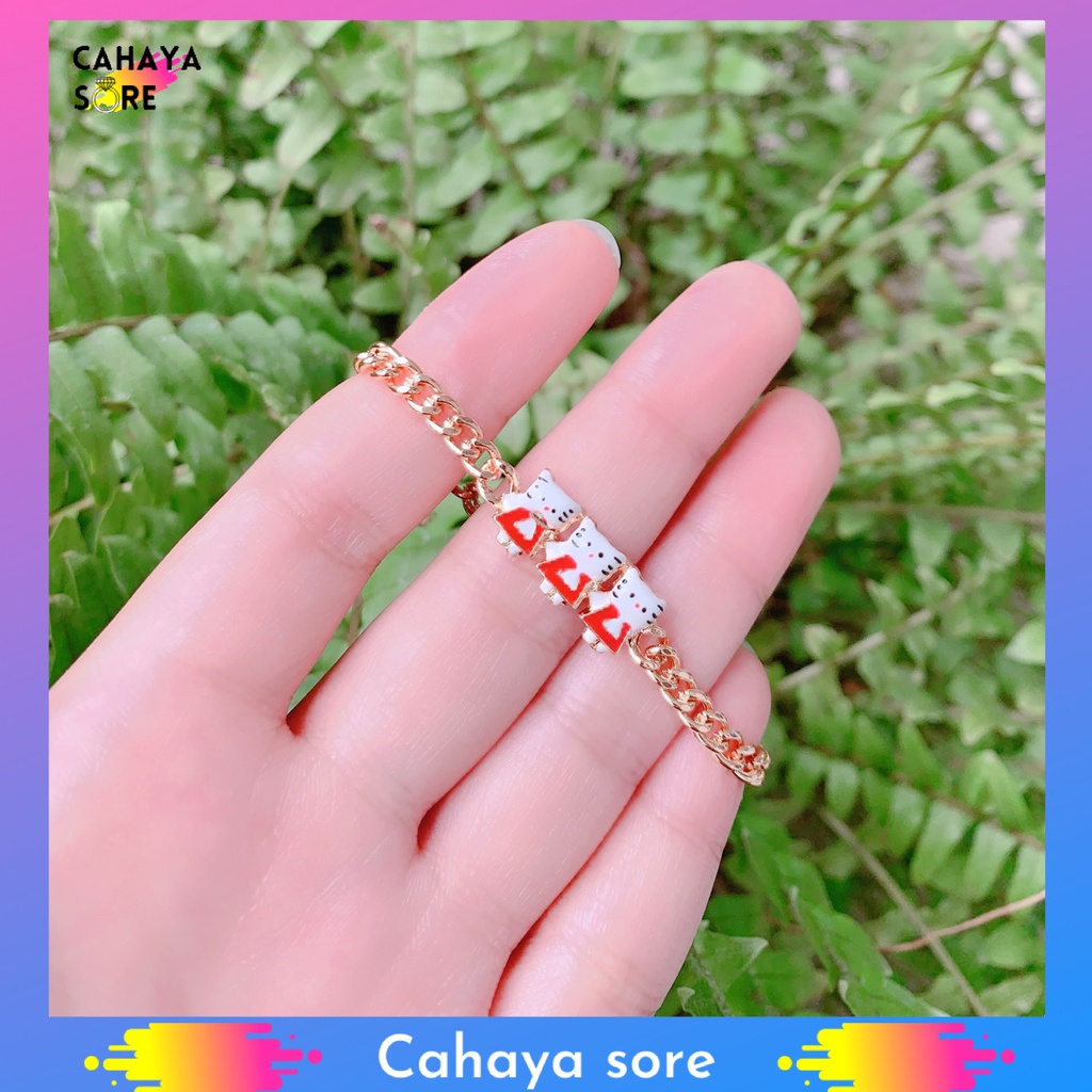 Gelang Xuping Gold Gelang Tangan Anak Rantai Mahkota GA07