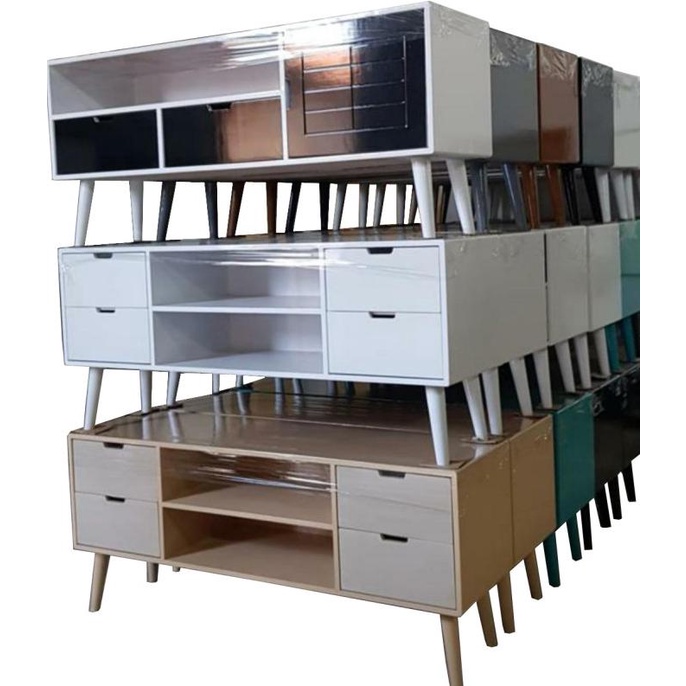 Meja Tv Minimalis Modern Rak Buku Laptop Home Theater Meja Serbaguna Karlinamandila