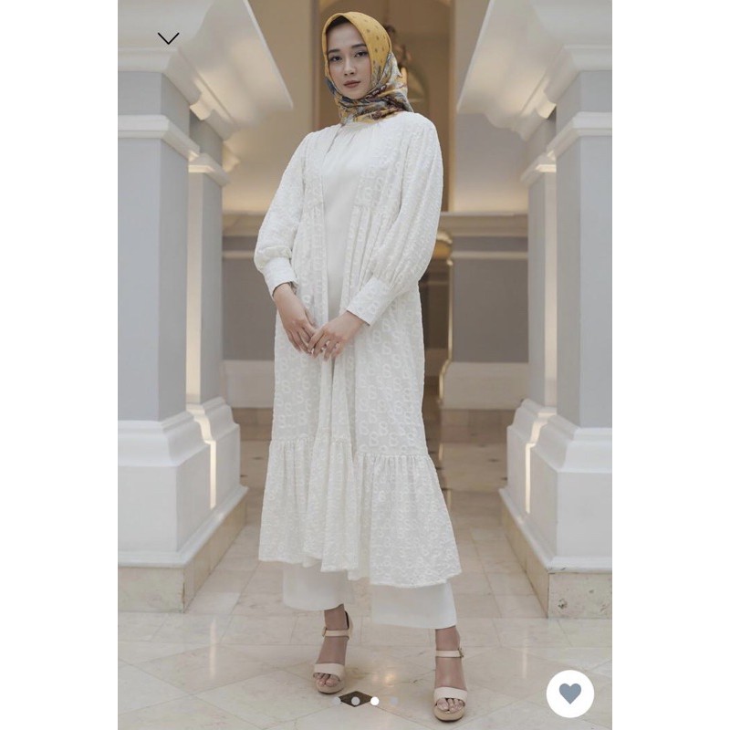 Benang Jarum Amina Dress White