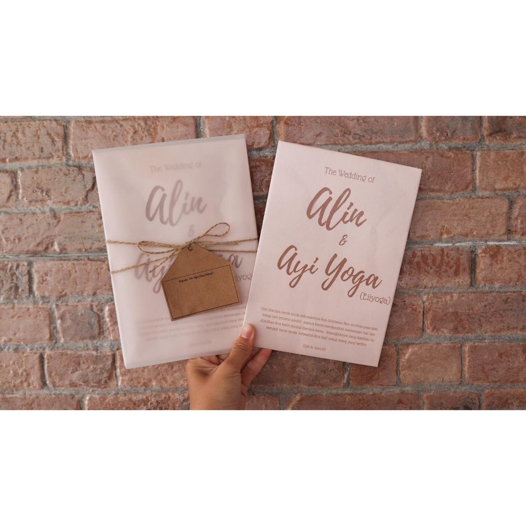 Undangan Hard Cover Amplop Kalkir