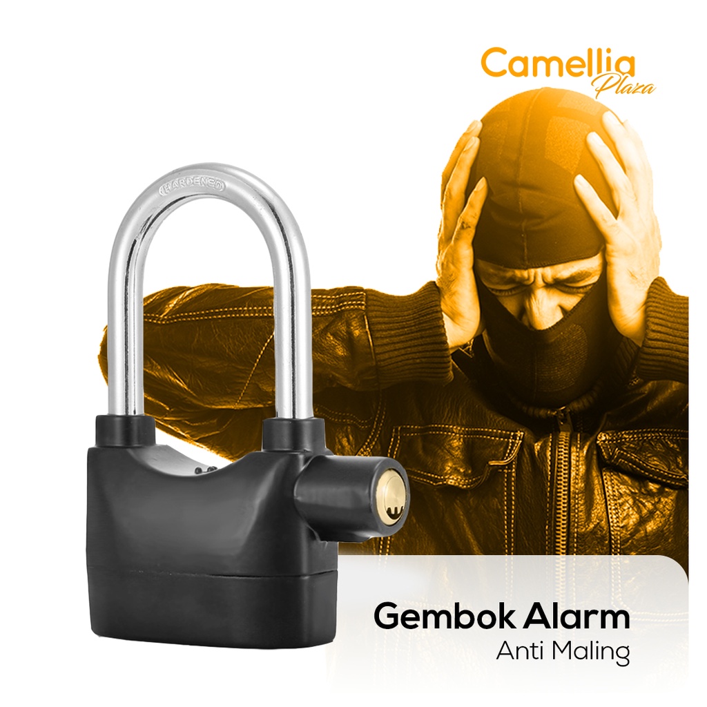 Gembok Alarm Anti Maling Kunci Gembok Motor Dengan Alarm