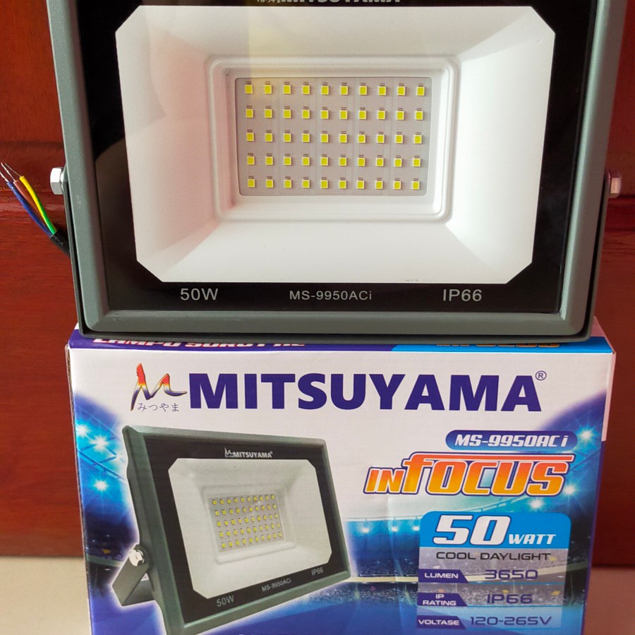 Barangunik2021-Lampu sorot LED AC 50 Watt Mitsuyama MS-9950AC inFocus Colok Listrik