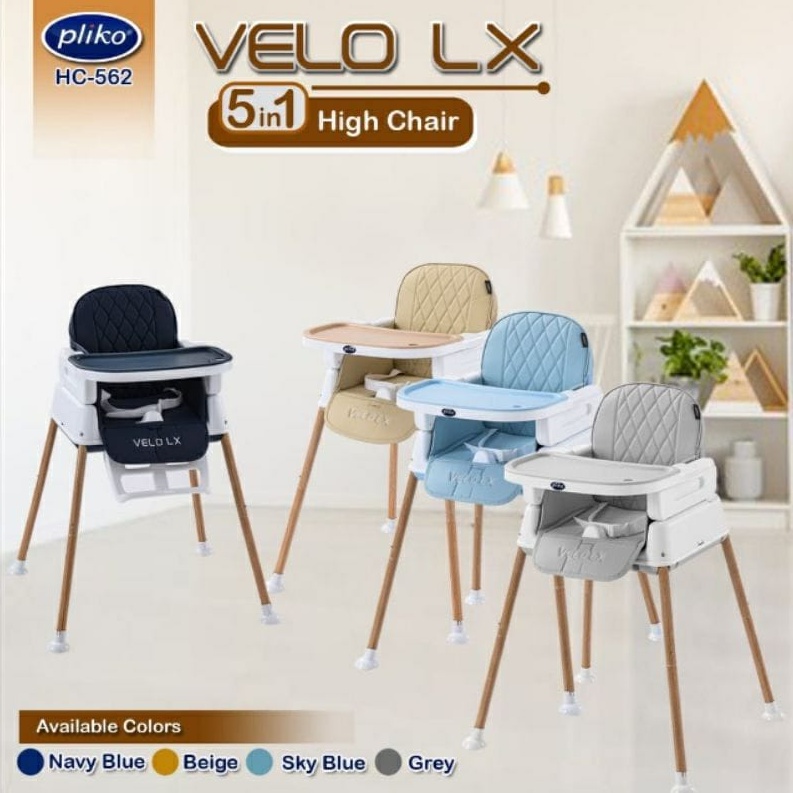 Pliko Baby Booster &amp; High Chair Velo LX  - HC-562 / Kursi Makan Bayi