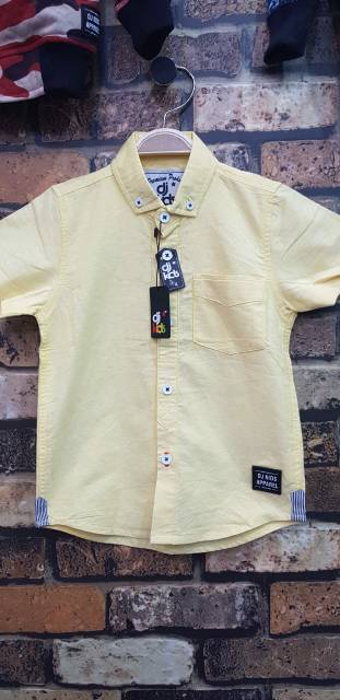 Di- kids / kemeja anak DJ lengan pendek kuning