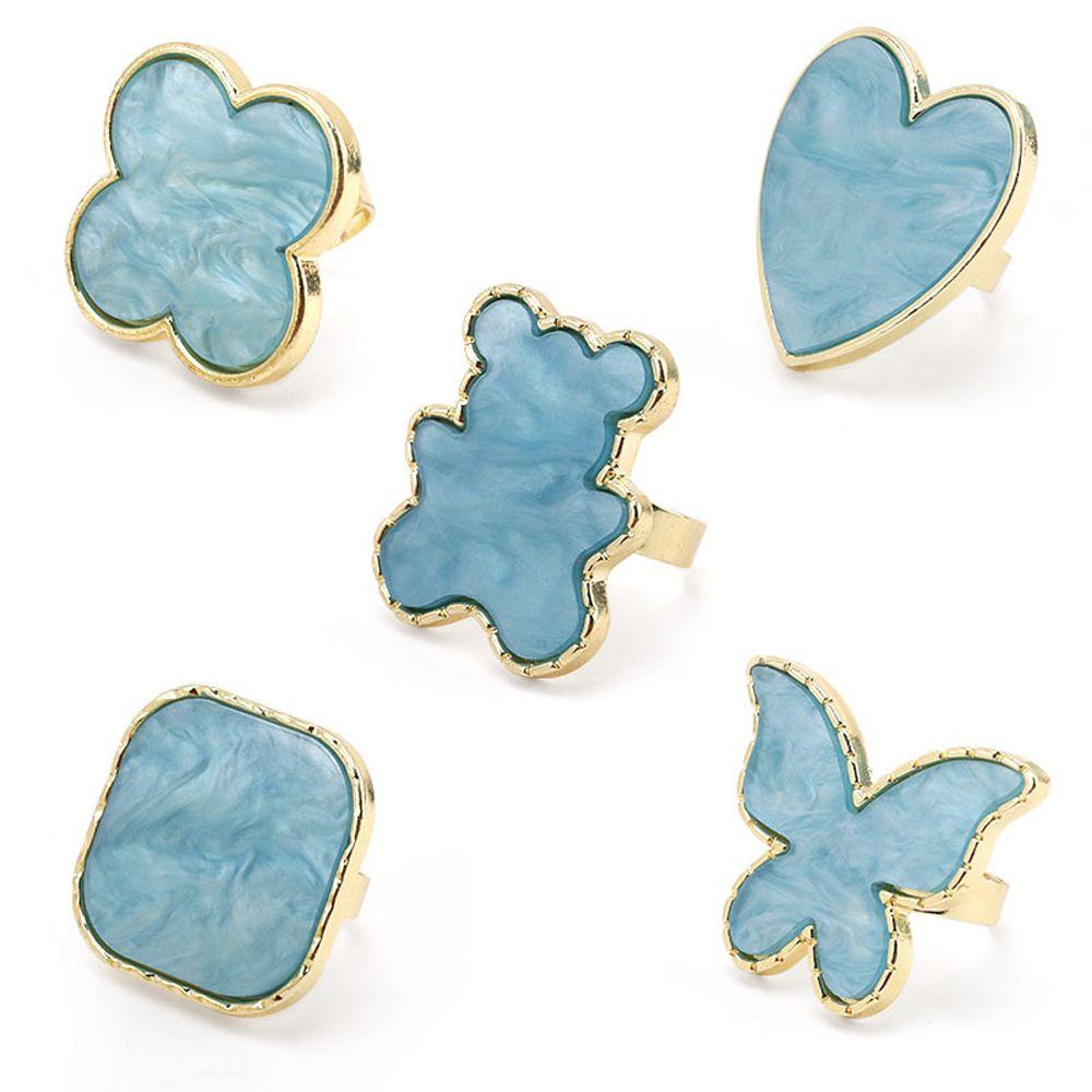 Mxbeauty Cincin Palet Bentuk Kupu-Kupu Beruang Phnom Penh Adjustable Untuk Mencampur Warna Nail Art