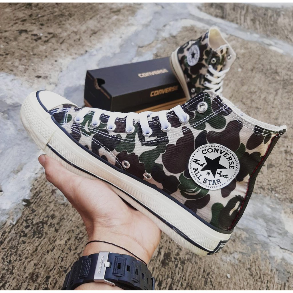 ORIGINAL SEPATU ALLSTAR CONVERSE70S MOTIF ARMY KARAKTER TERBARU SEPATU SEKOLAH CASUAI SNEAKERS