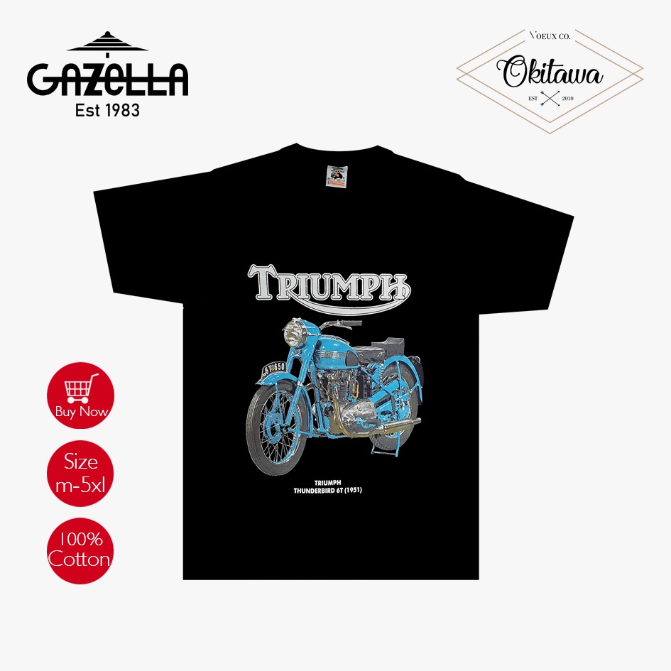 Kaos Triumph 01- Kaos Gazella Fashion / Kaos Okitawa Bandung / Kaos Otomotif Motor / Kaos Oblong Pri