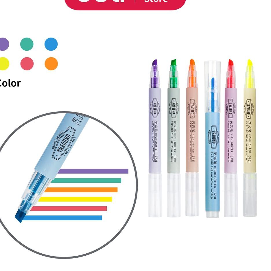 

READY ! Deli Highlighter Pen Pena Isi 6 pcs S624