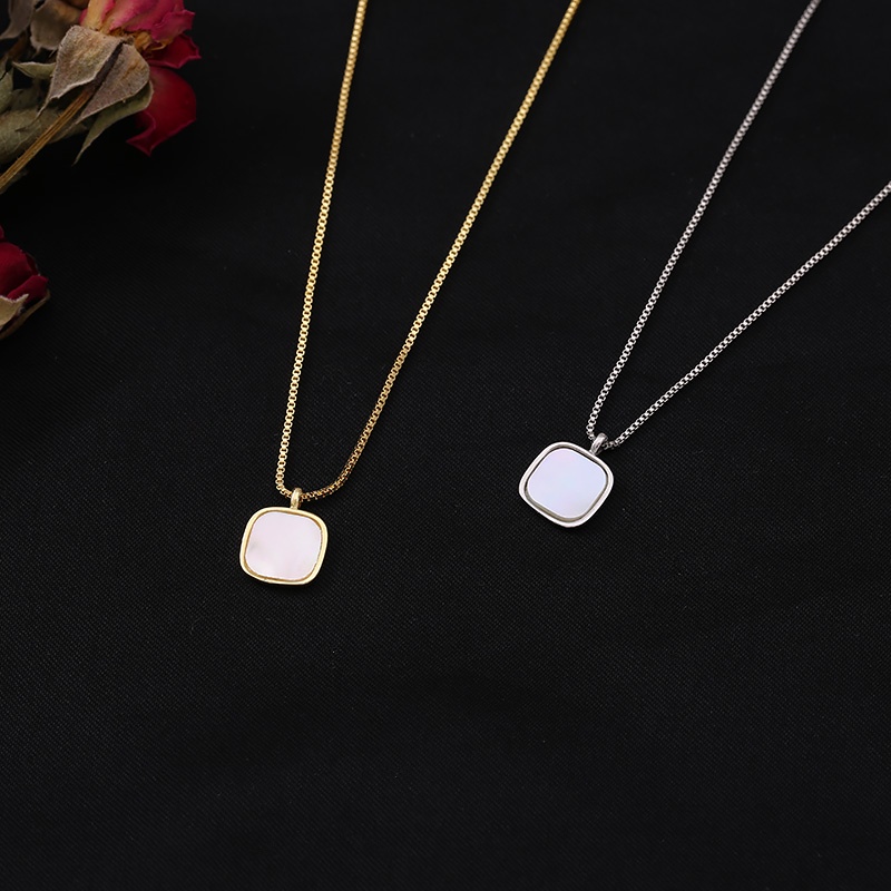 S925 Silver Necklace 18K Gold Female Korean Style