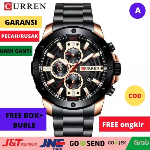 Jam Tangan Pria CURREN 8336 Chorono aktiv BISA COD