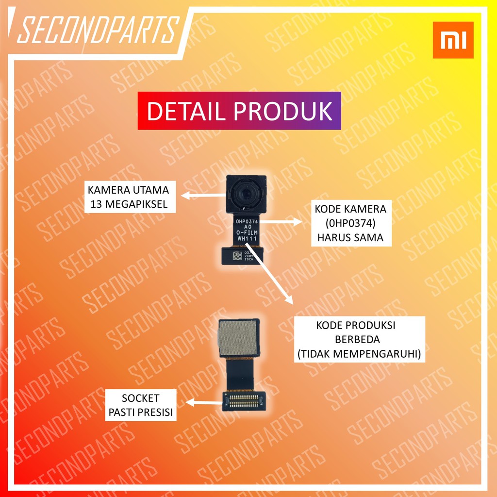 KAMERA BELAKANG XIAOMI REDMI 4X / 4X PRIME ORIGINAL COPOTAN