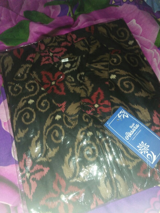 Kemeja Batik Pria Ppbtk07 Wsa04 Lengan Pendek /kemejapria/kemejabatik/batikpria/batikmodern M L Xl