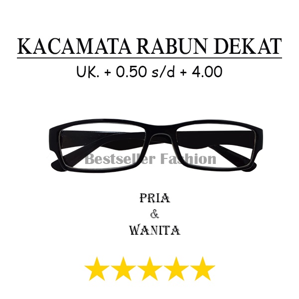 KACAMATA PLUS (+) RABUN DEKAT UKURAN  +0.50 S/D +4.00 UNTUK PRIA DAN WANITA KACAMATA BACA FULL PLUS BINGKAI HITAM PERSEGI PANJANG FREECASE