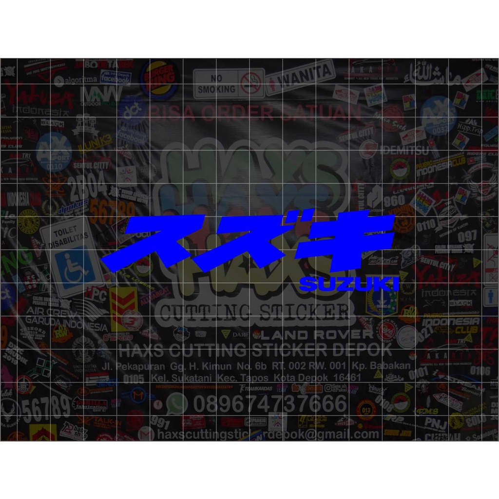 Cutting Sticker Tulisan Suzuki Kanji Jepang Ukuran 9 Cm Untuk Motor