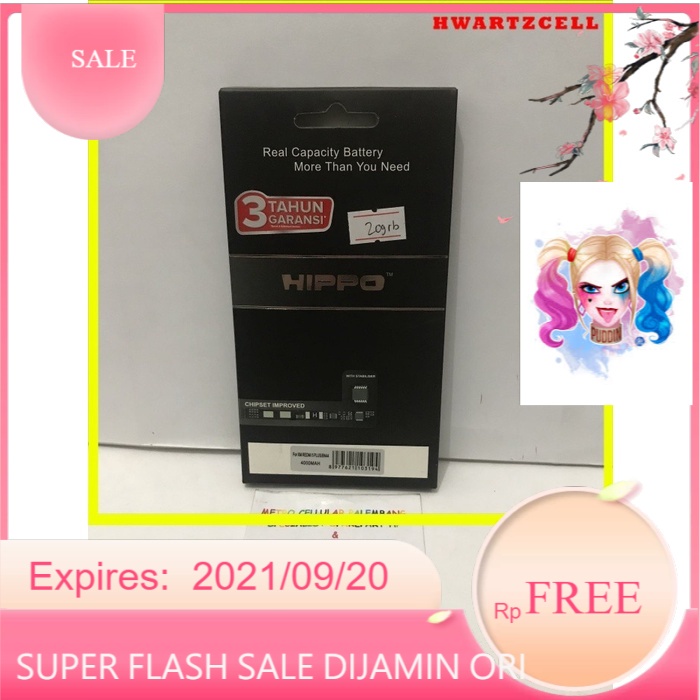 ORI HIPPO BATERAI HIPPO XIAOMI REDMI 5 PLUS BN44 DOUBLE POWER