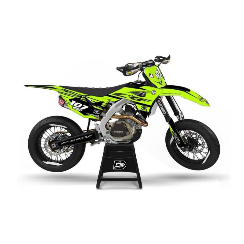 DECAL/STIKER CRF 150L PREMIUM(Bebas Request) - DECAL CRF FULLBODY HIJAU STABILO KEREN