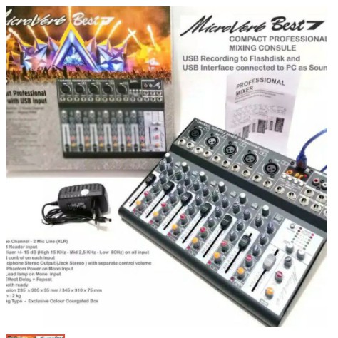 MIXER AUDIO MICROVERB BEST7 MICROVERB BEST 7 BLUETOOTH,USB SUPPORT PC