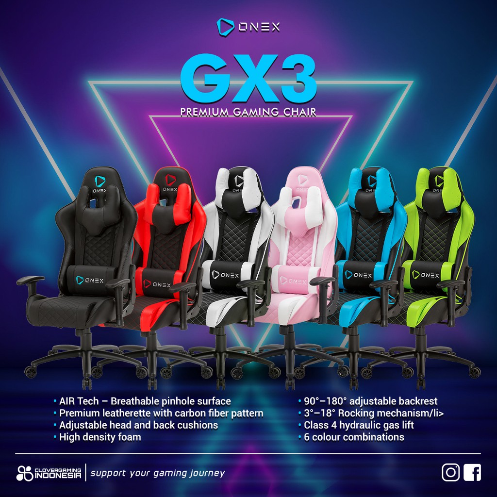 ONEX GX3 Premium Quality Kursi Gaming Chair GX-3 GX 3