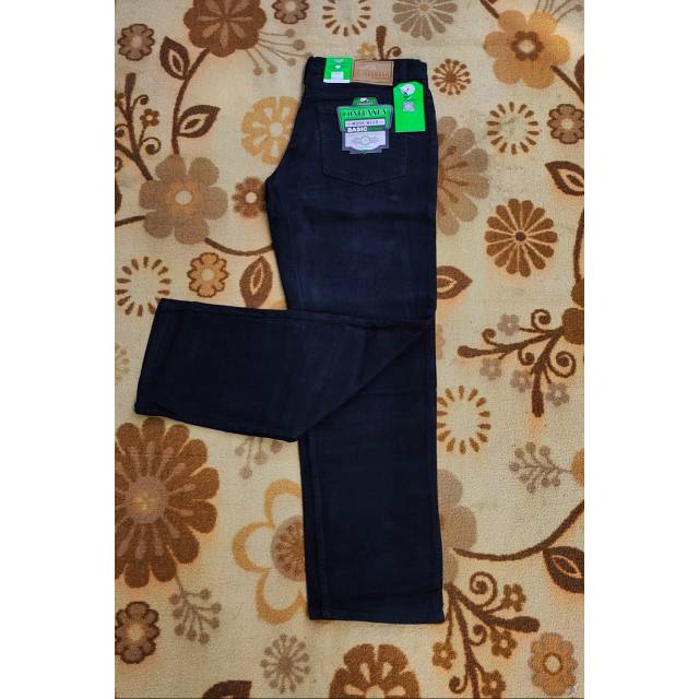 (33-38) Celana Jeans Pria Hitam Panjang Model Standar / Reguler Murah / Cowok