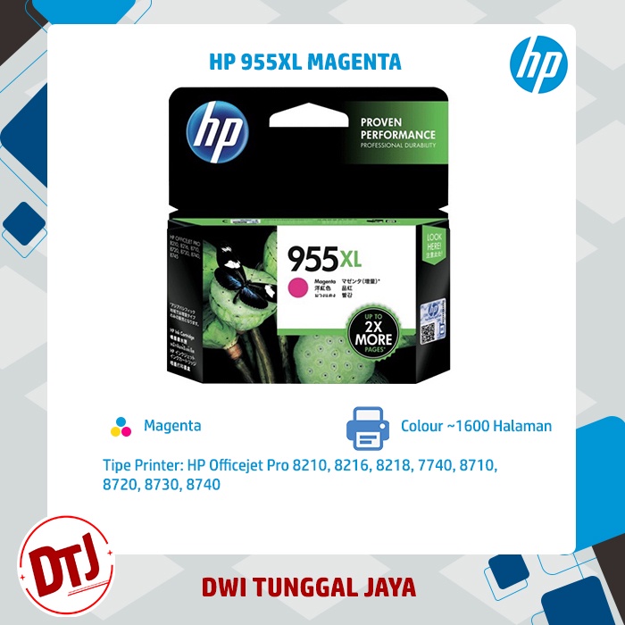 Tinta HP 955XL Cyan / Magenta / Yellow Original