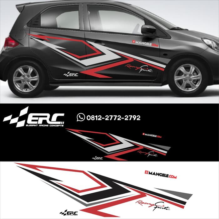 Cutting Tribal Sticker Erc Stiker Mobil Brio Agya 3d17i1 Shopee