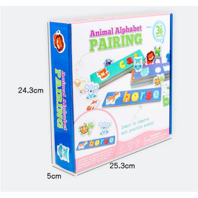 Mainan Edukasi Animal Alphabet Pairing Edutoys Alphabet Abc Shopee Indonesia