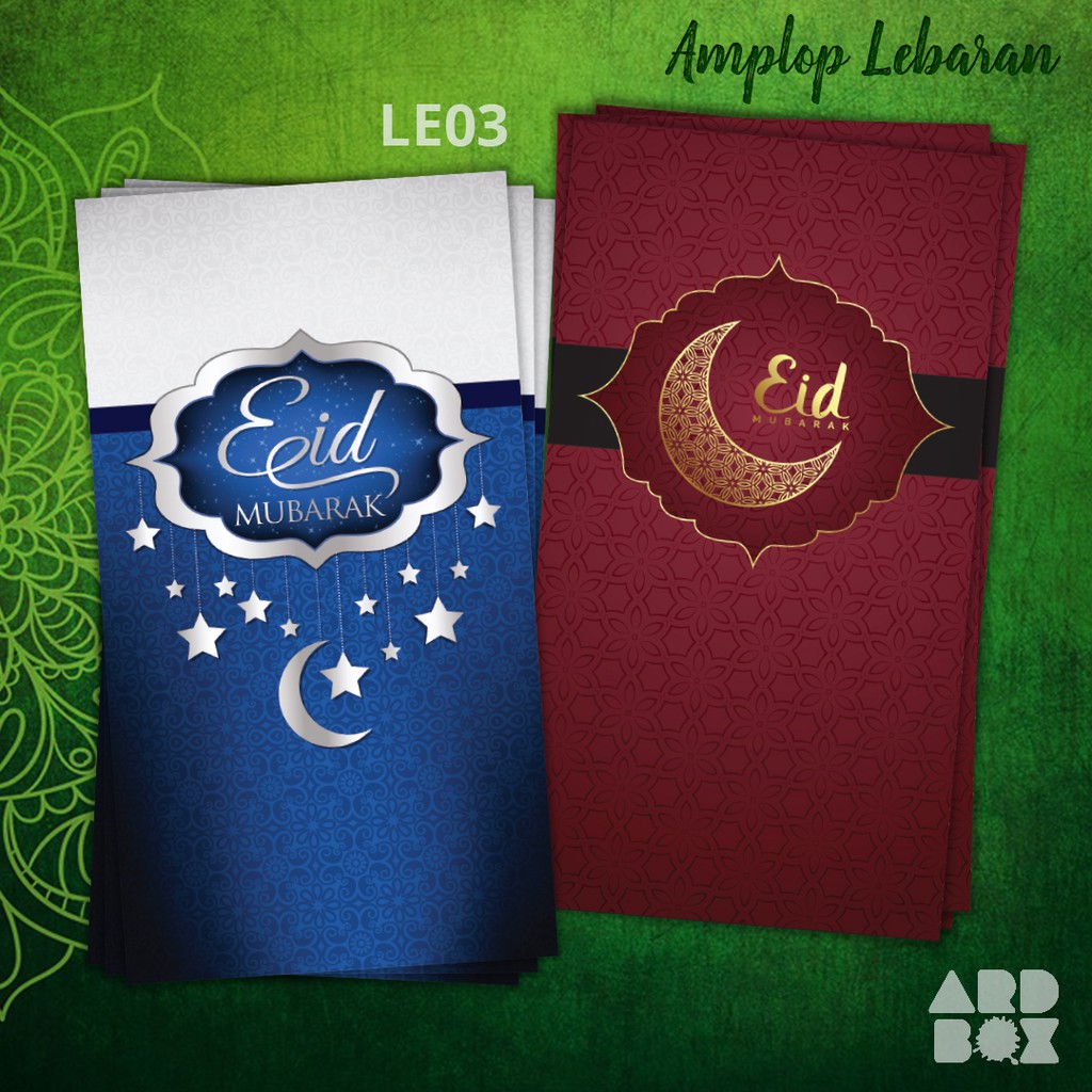 

Amplop Angpao Lebaran Ramadan Idul Fitri Custom Eid Mubarak Murah LE03 1pack 2desain