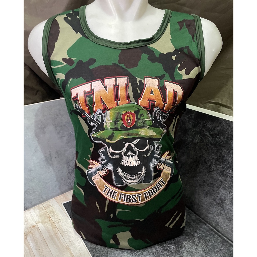 Singlet Loreng Malvinas (Tengkorak ) | Singlet Loreng | Singlet TNI AD