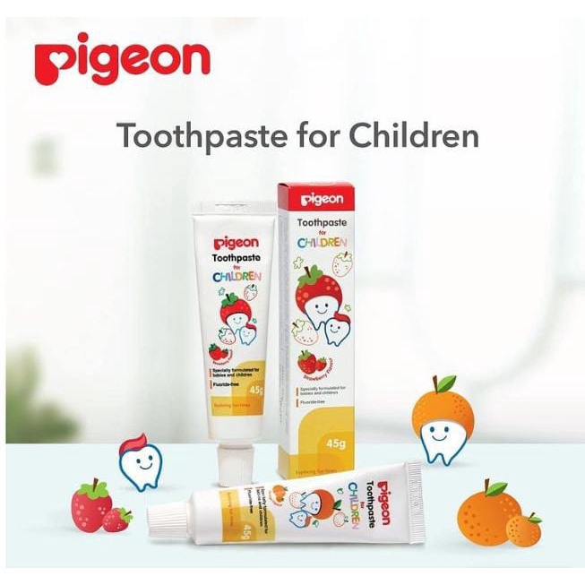 Pigeon Children Toothpaste Orange 45gr / Odol gigi / pasta gigi / tooth paste / tooth gel / sikat gigi