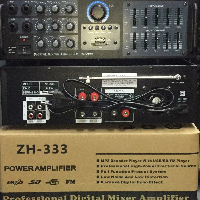 POWER DIGITAL PROFESIONAL AMPLIFIER MIXER ZH-333 FM BLUETOOTH