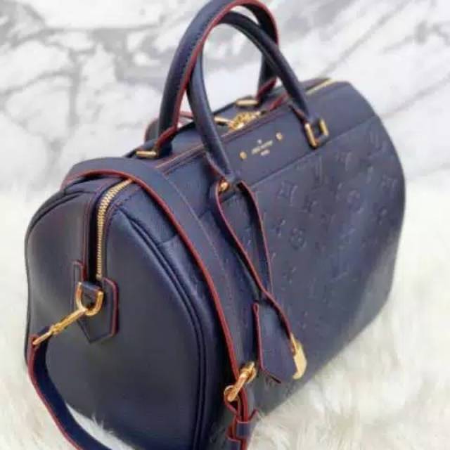 LV SPEEDY BANDOULIERE EMPREINTE TOGO EMBOSSED ORIGINAL LEATHER WITH LONG STRAP (HANDMADE/HANDSTITCH)