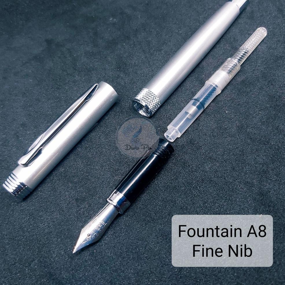 

Super Promo DRFVH Fountain Pen FH A8 Fine Nib, Pena Tinta Mata Halus 0.3mm Metal Nib Bahan Metal Bis