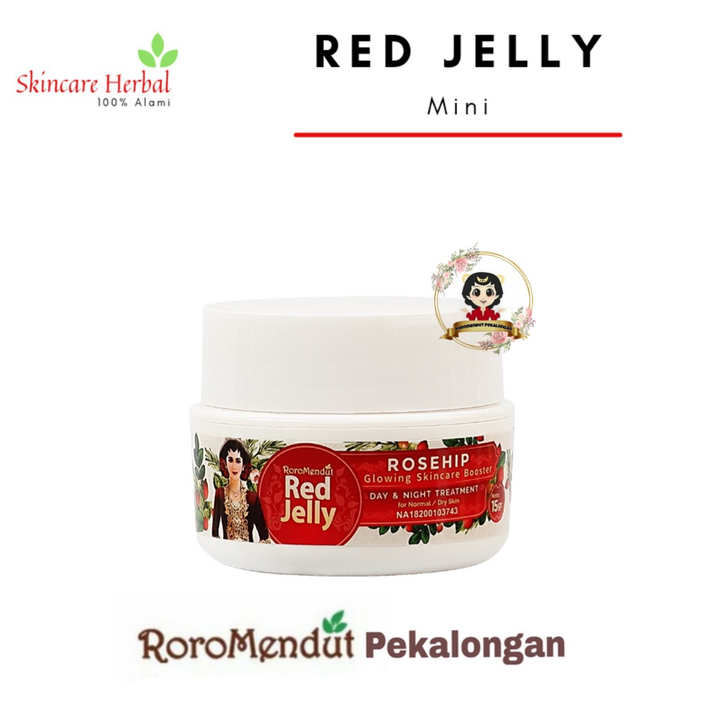 Red Jelly Roro Mendut Skincare Glowing Bpom Cream Pemutih Pelembab Wajah Serum Glowing Krim Roromend