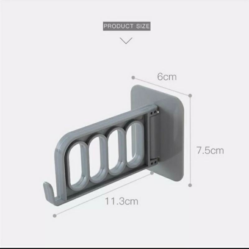 Gantungan Hook Tempel Dinding Dapur Aksesoris Kamar Baju Fungsional Tanpa Bor