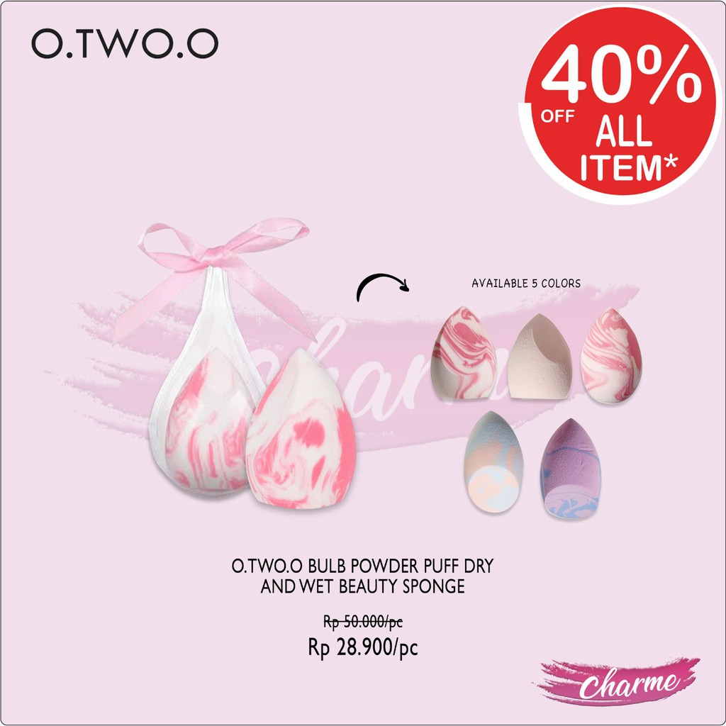 (READY &amp; ORI) O.Two.O Otwoo Bulb Powder Puff Dry And Wet Beauty Sponge Spons Beauty Blender 9931