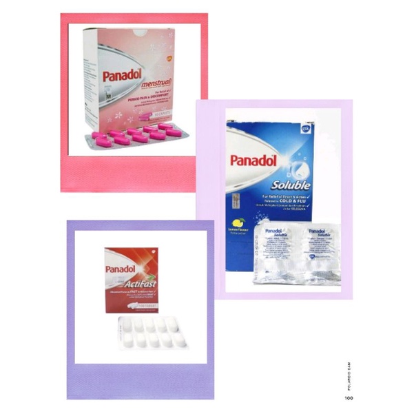 Panadol Actifast , Panadol Soluble, Panadol Menst  Malaysia
