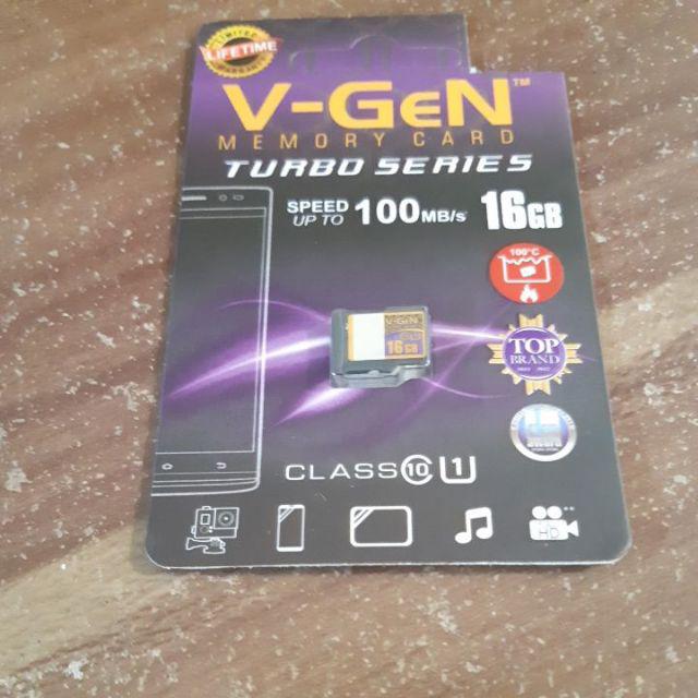 Memori Micro SD V-Gen Memory Card 16gb Class 10 Turbo Vgen