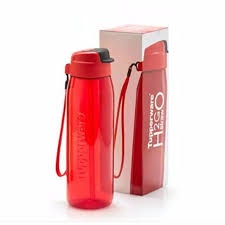 Tupperware Botol Minum Sedotan H2Go with Straw Warna Merah