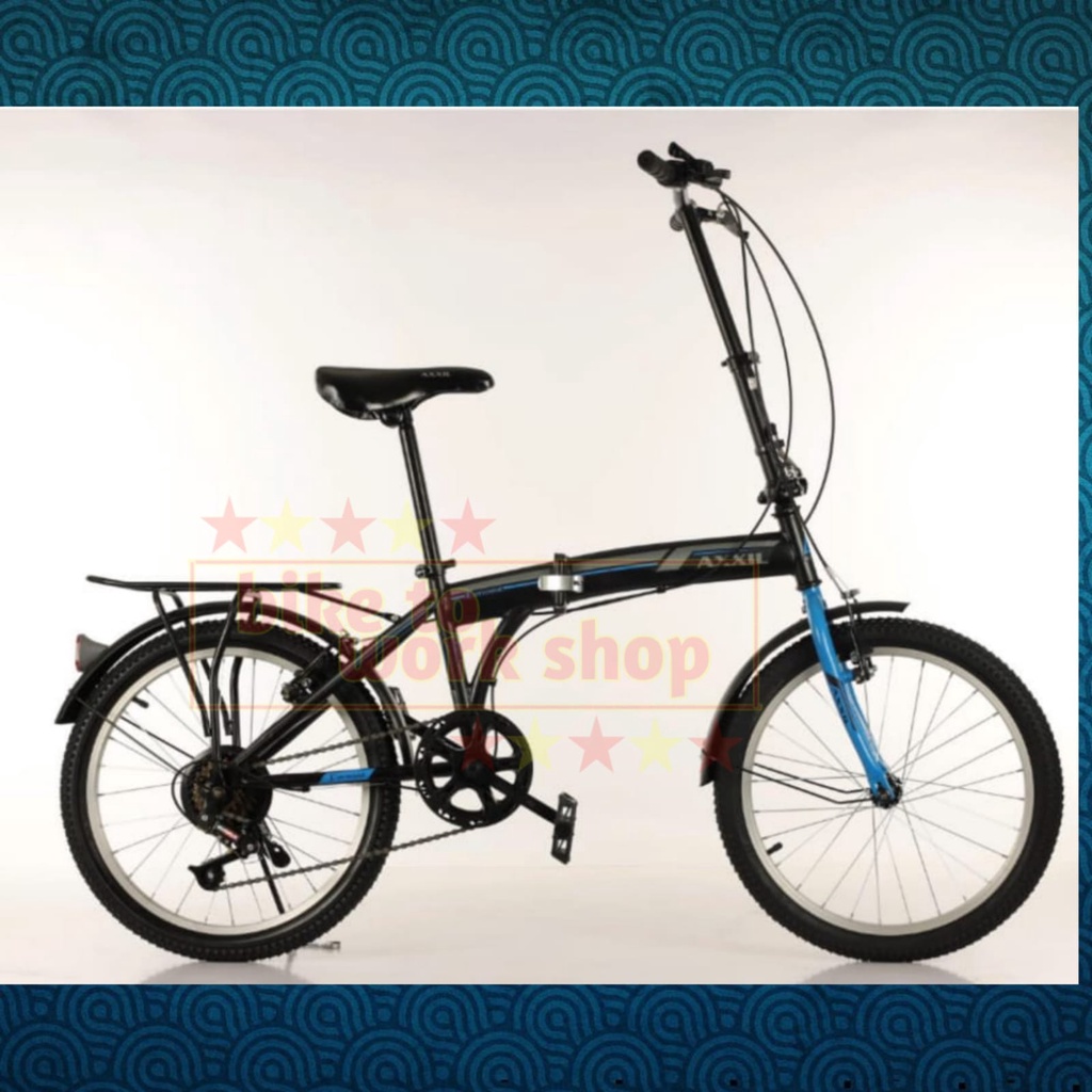 SEPEDA LIPAT AXXIL 20 7 SPEED BY FORWARD BONCENGAN BAGASI FOLDING BIKE